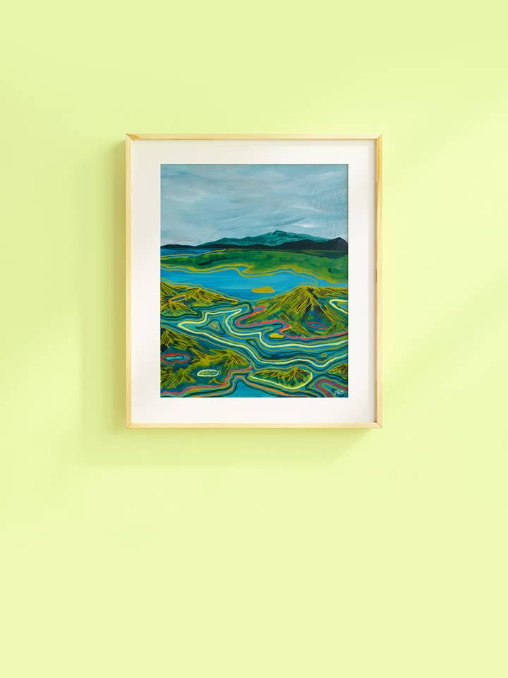 Oak Harbor Ripples Print for wholesale by Juliann Choe