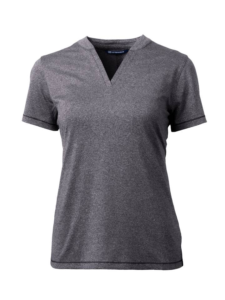Cutter & Buck - Wholesale Polo - Women's - Cutter & Buck Forge Heathered Stretch Womens Blade Top2