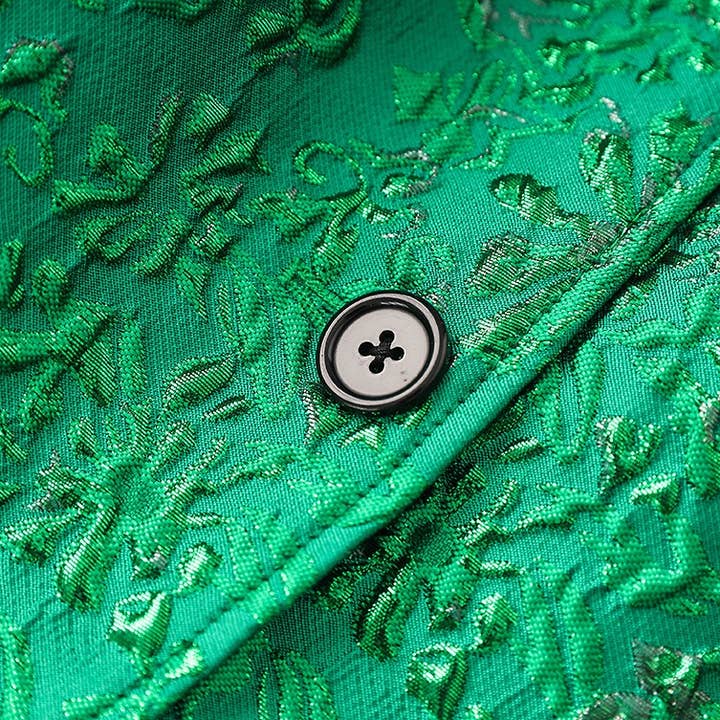 Green SET059 Luxury Jacquard Suit Set for wholesale on Faire