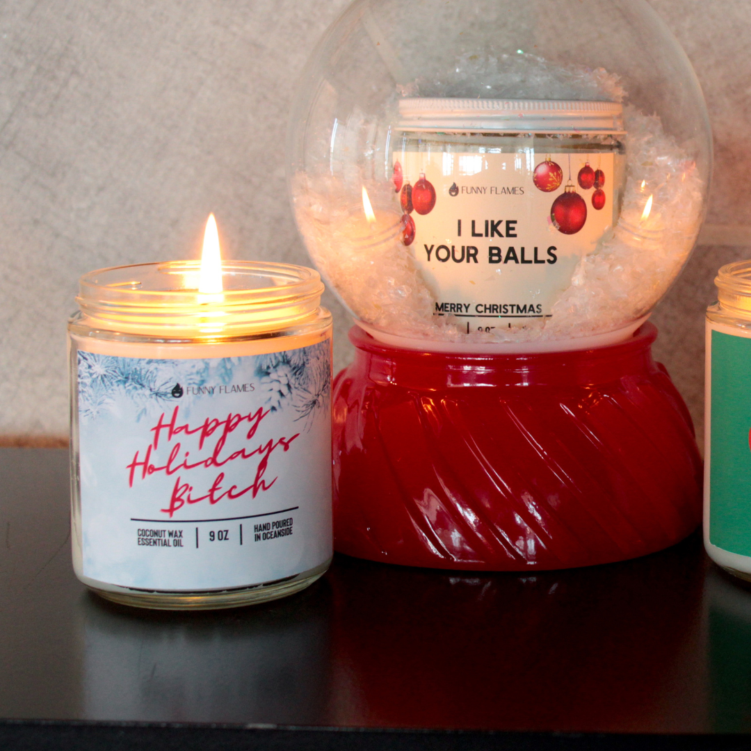 Funny Flames Candle Co - Les Creme - Wholesale Jar/Filled Candle - Holiday 2025 Best Sellers Collection 9oz Candles113