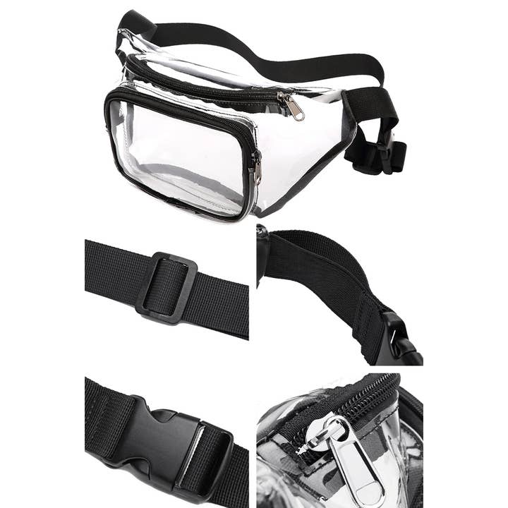 Cap Zone - Wholesale Belt Bag - Women's - Clear PVC Y2K Fashion Waist Bum Bag Fanny Pack