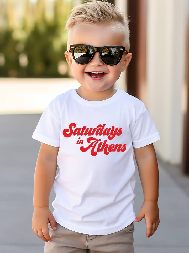 Saturday's In Athens Georgia Toddler Graphic Tee for wholesale by Uncommon Label