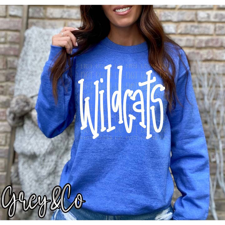 Grey&Co - Wholesale Graphic Sweatshirt - Women's - Wildcats Doodle Sweatshirt1