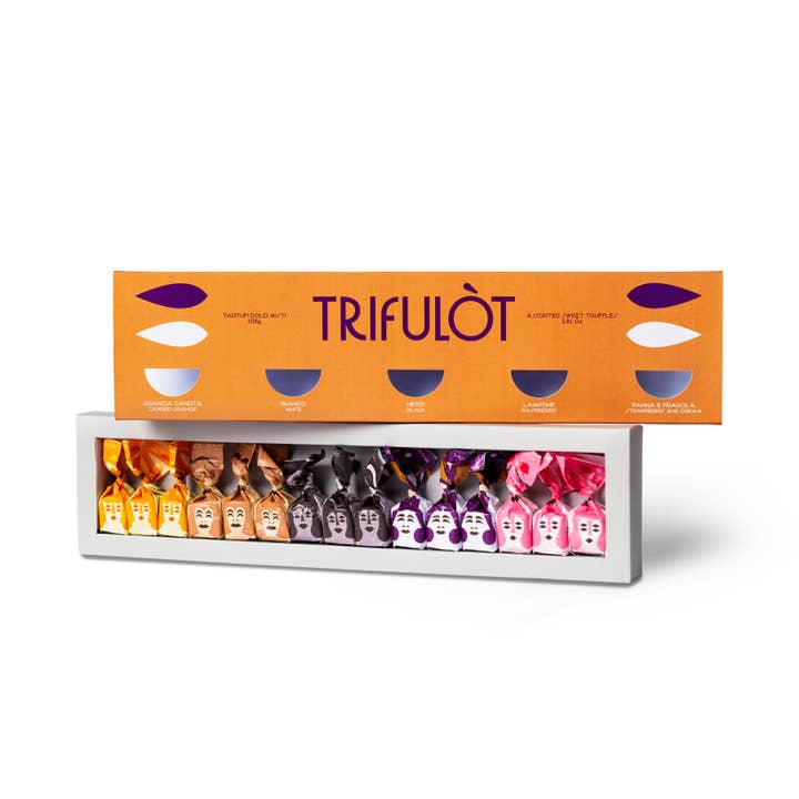 TRIFULÒT – Orange Gift Box of Fine Italian Chocolate Truffle for wholesale by TartufLanghe