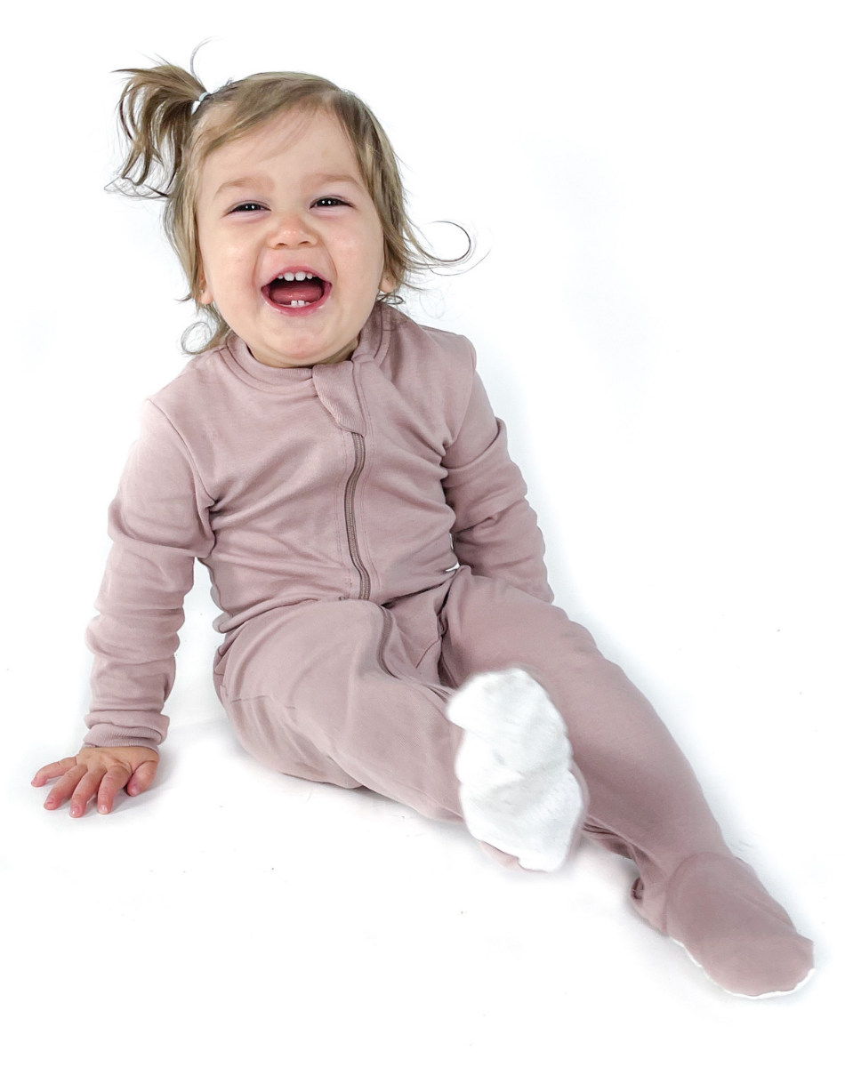 ZippyJamz - Wholesale Jumpsuit - Baby - Rosey Dawn - Babysuit - Footed1