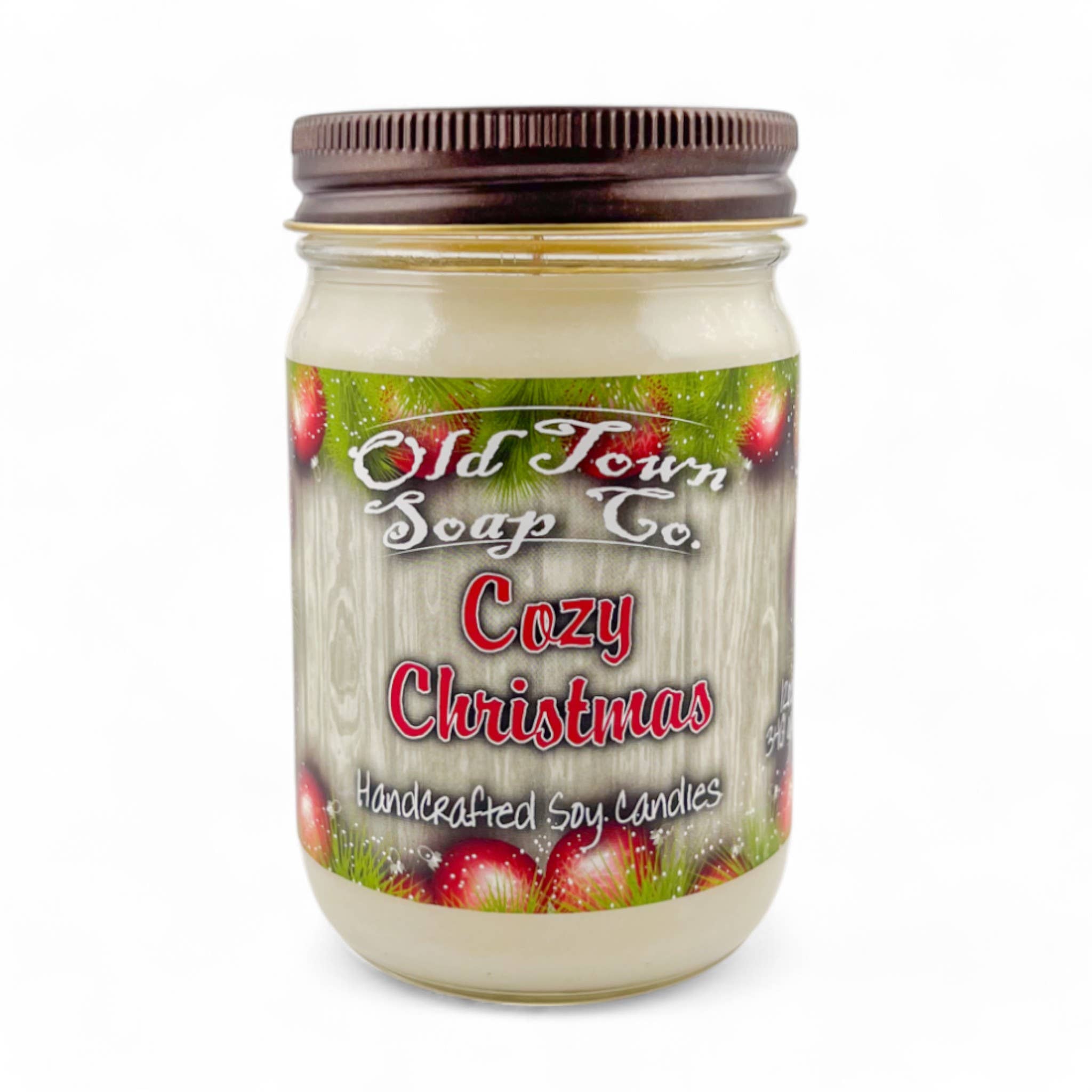 Old Town Soap Co. - Venta al por mayor Velas en tarros - Velas navideñas de 12 onzas, disponibles en 12 aromas de feliz Navidad1