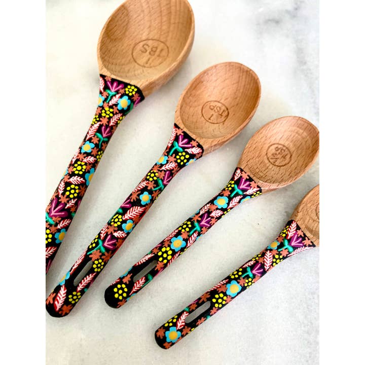 Oh The Places We Go Shop – wholesale Measuring spoon – Colourful Measuring Spoons (Black), Baking Spoons