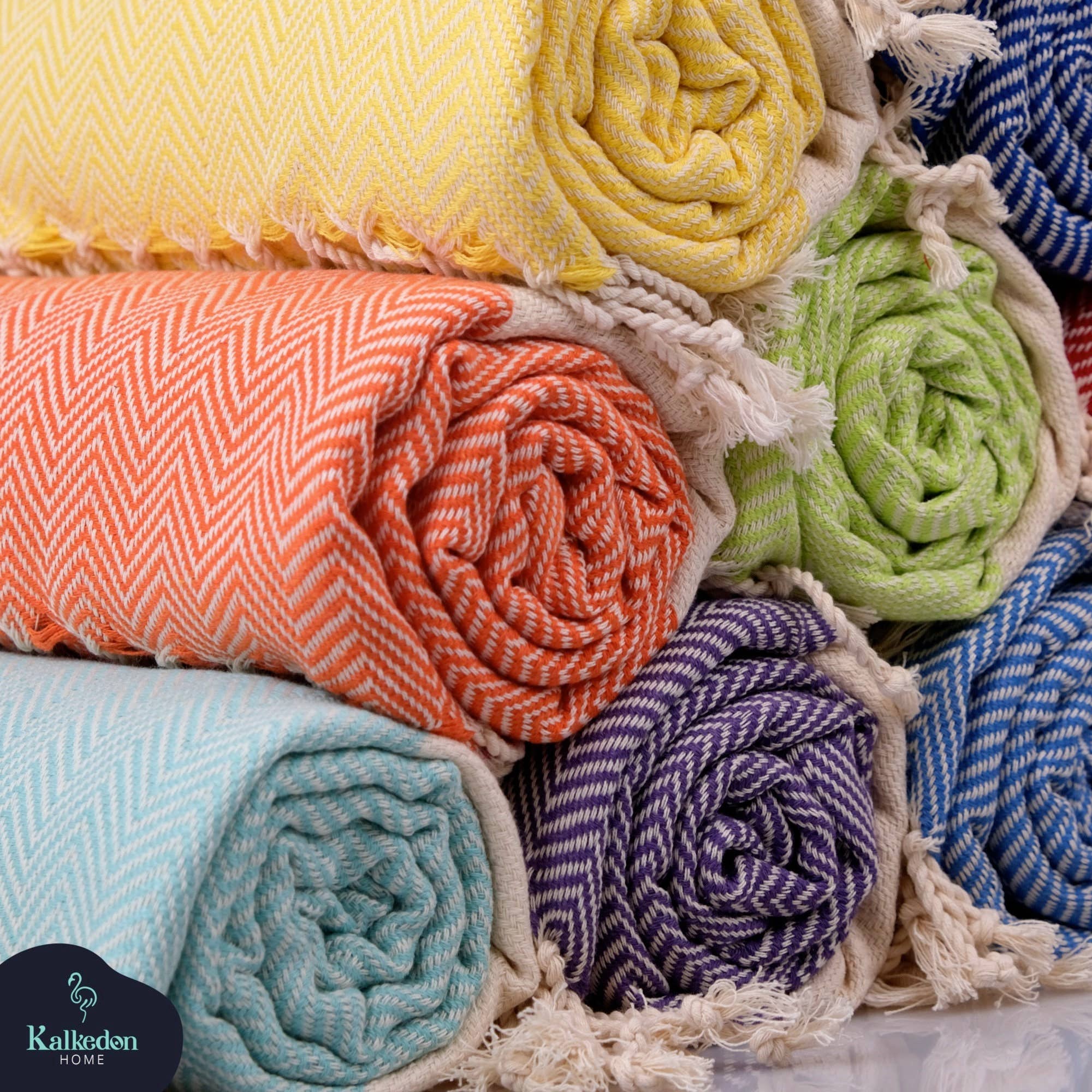Kalkedon Towels - Wholesale Beach towel - Herringbone Turkish Towel| Personalized Towel | Peshtemal9