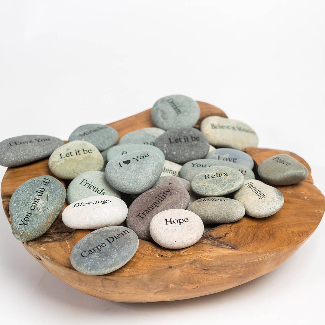 Garden Age Supply - Wholesale Decorative Tabletop Object - Miracle Stones - Mini Regular Stones with Words & Phrases2