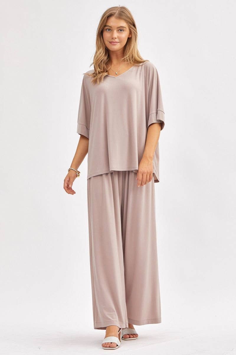Dear Scarlett - Wholesale Top & Pant Set (NOT Loungewear) - Women's - Stylish Flowy Top + Wide Leg Set TRVSET-CABANA10