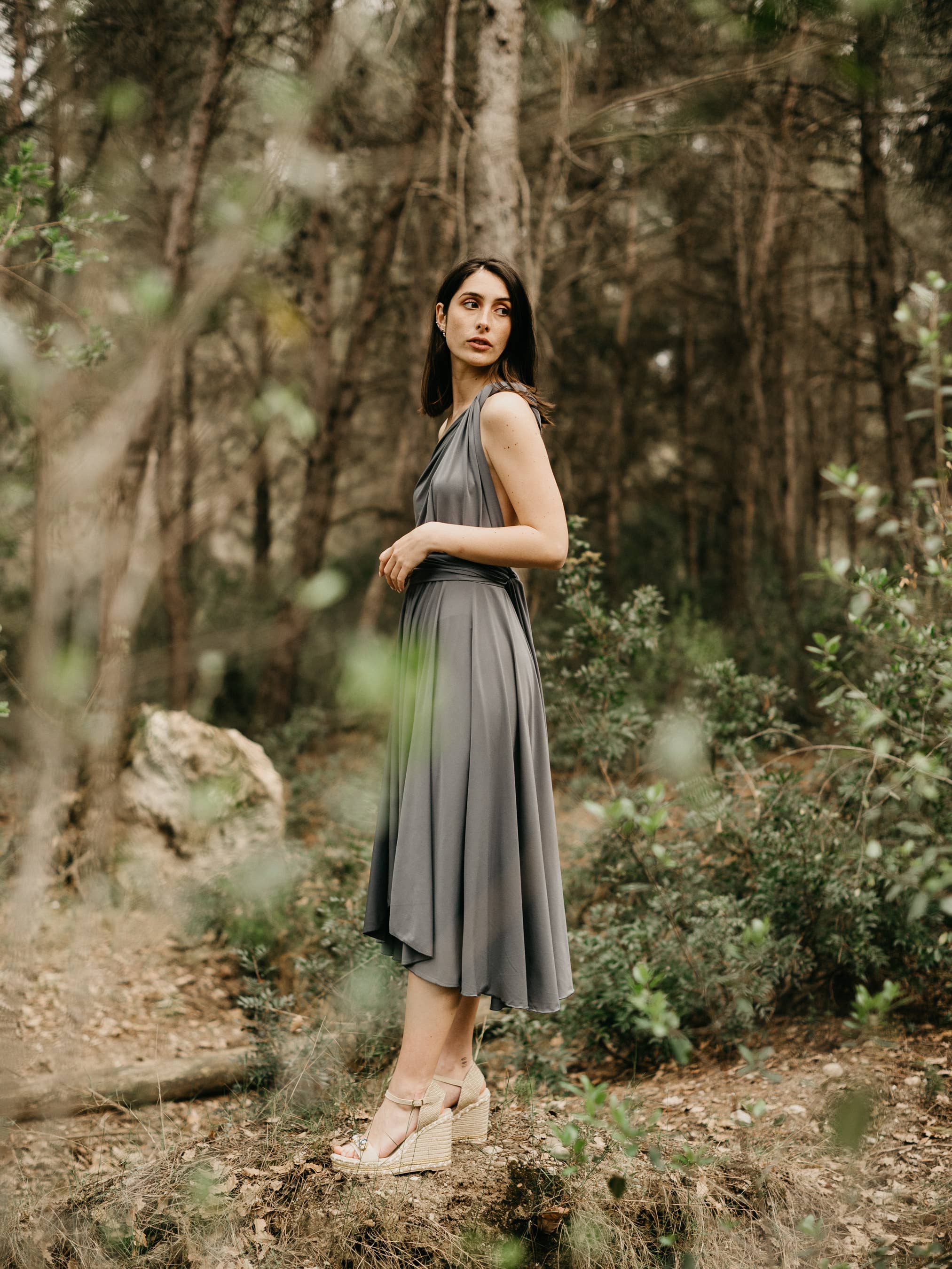 CEYLAN BCN – Engroshandel Kjole - Dame – Midi-kjole i sølv - én størrelse7