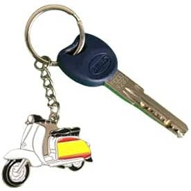 Beclosetoyou - Wholesale Keychain - Unisex - Vespa Lambretta Spanish Flag Keyring1