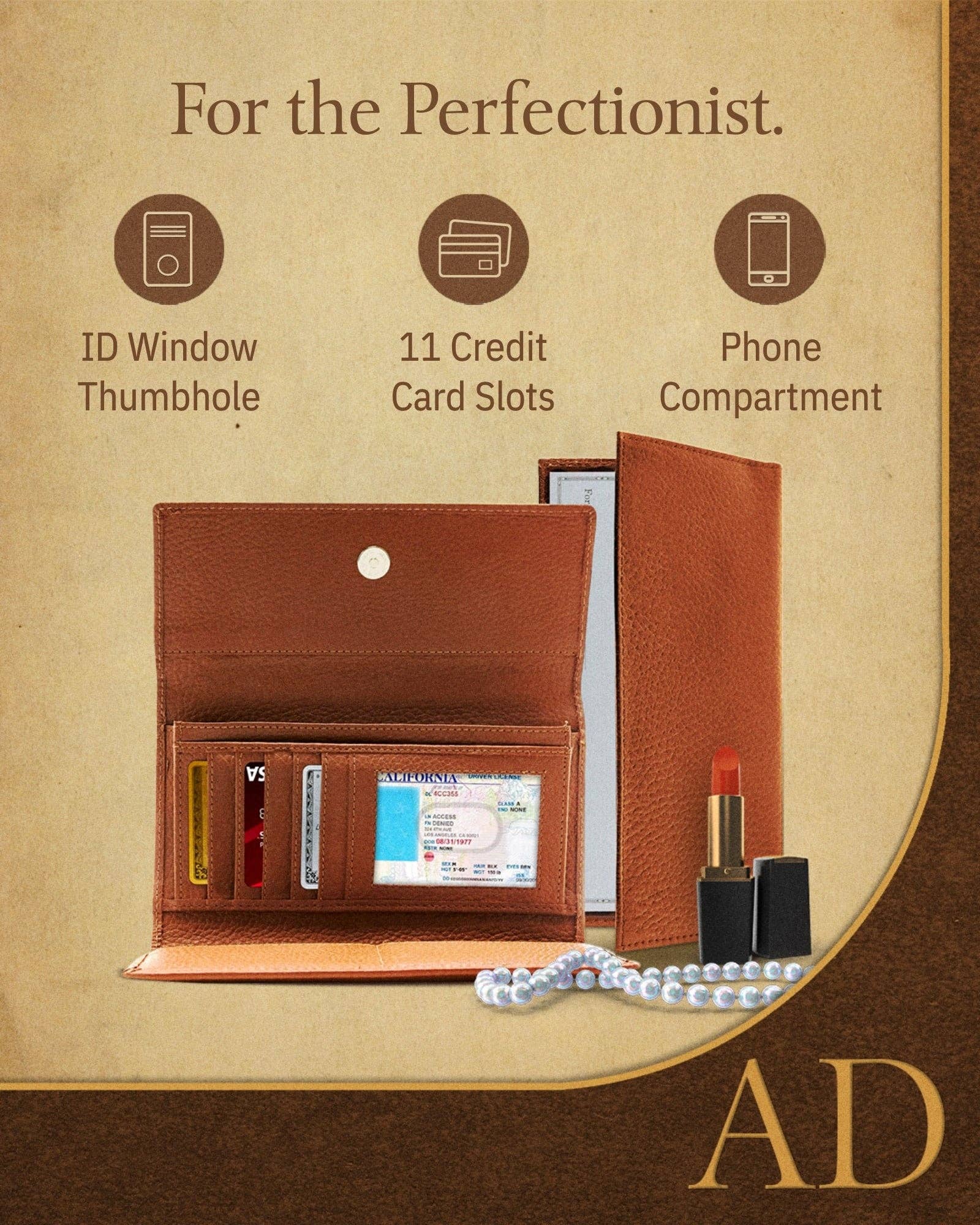 Access Denied Accessories - Wholesale Wallet - Women's - Trifold Clutch RFID Wallets For Women With Checkbook Holder7