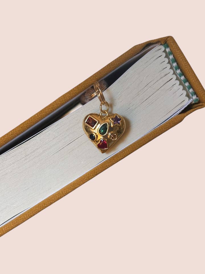 Edelstein Herz Lesezeichen - Valentinstag, Literatur, Buchgeschenke für den Großhandel von Offhand Fibers
