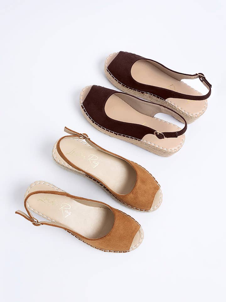 Georna Peep-Toe Espadrille Wedges for wholesale by Rag Company