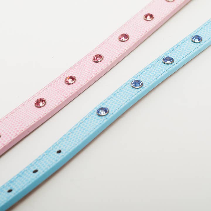PetLondon - Wholesale Pet Collar - Dog - Crystal Rivet Collar Powder Blue1