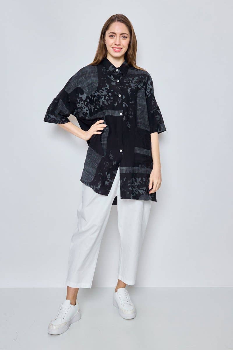 BELLA BLUE - Wholesale Tunic - Women's - Top - E68-H50982