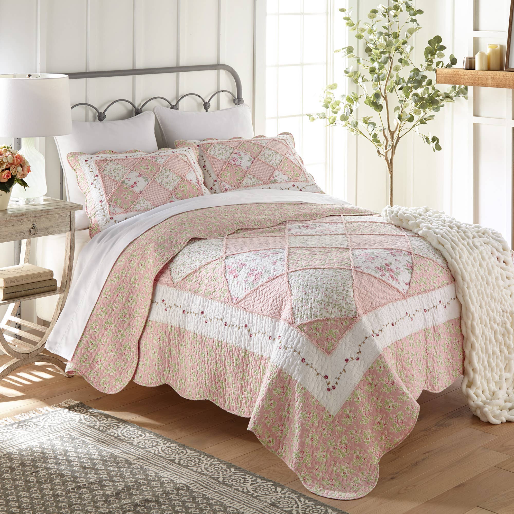 Donna Sharp - Wholesale Beddengoedset - Aardbeientuin Katoenen Patchwork Quilt Collectie1