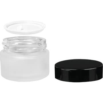 Best Bottles - Wholesale Jar - Frosted Glass Cream Jar - 40ml (Multiple Cap Colors)2