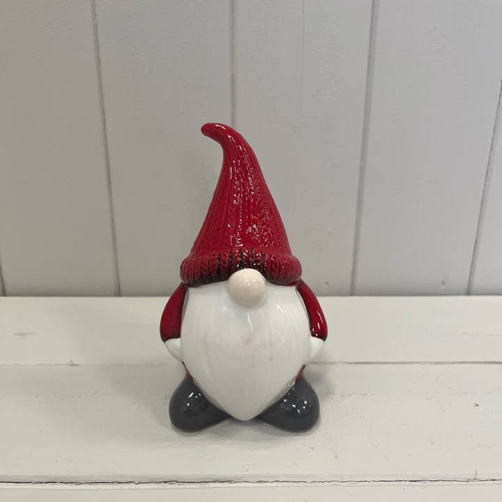 Babbo Natale Gonk in ceramica rossa/bianca per la vendita all'ingrosso da parte di Satchville