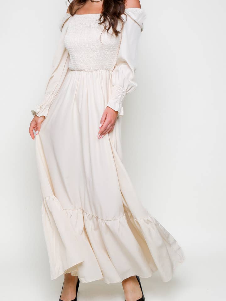 Flarix - Wholesale Dress - Women's - Smocked Square Neck Maxi Dress22