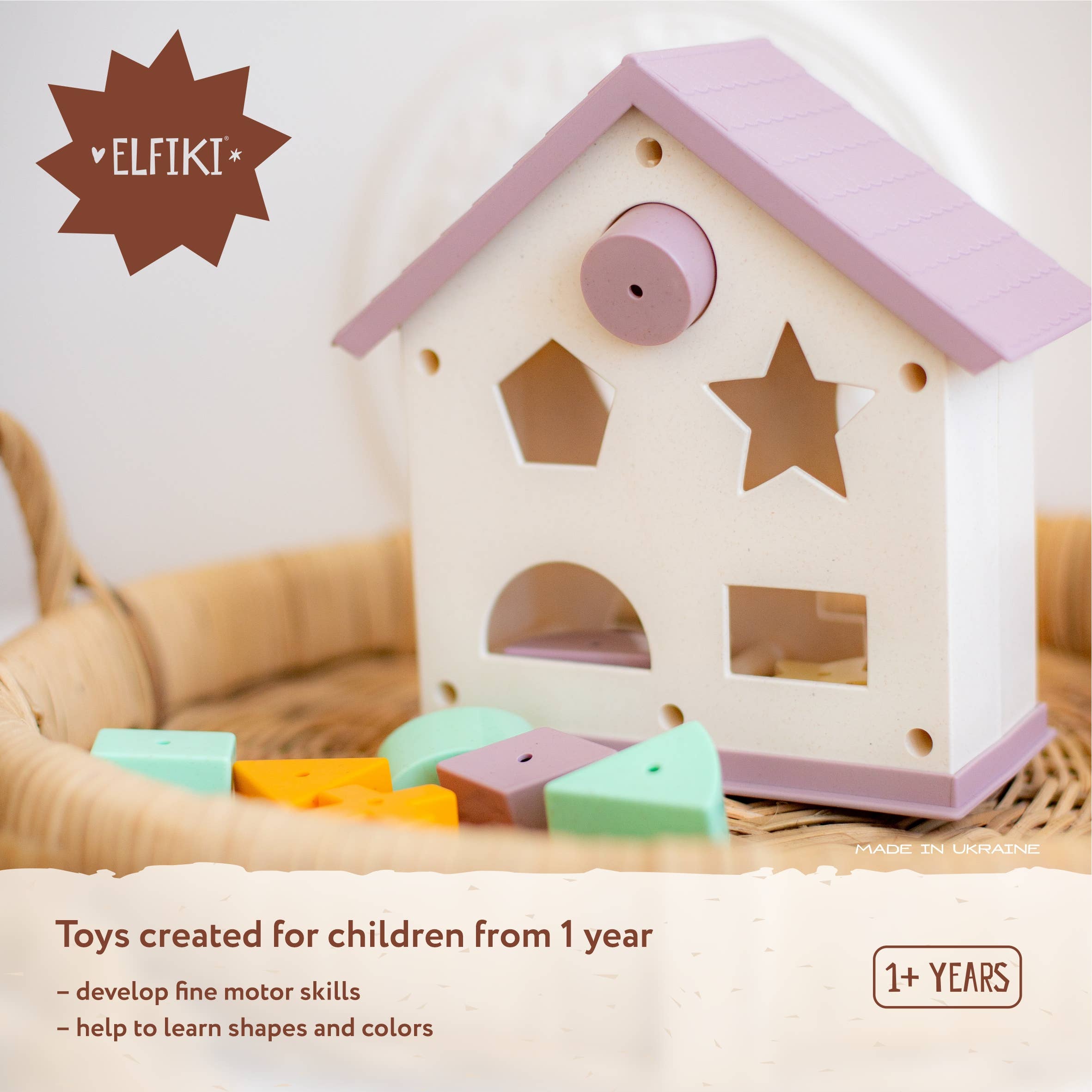 Lotus Pharmacy & Kids Boutique – wholesale Toy set – Kids – Eco Shape Sorter Magic House, Elfiki2