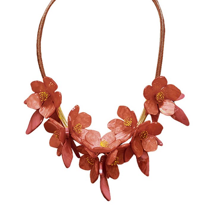 AMORINO SRL - Vendita all'ingrosso Girocollo/collier - COLLANA CON FIORI IN RESINA - FT24160A852