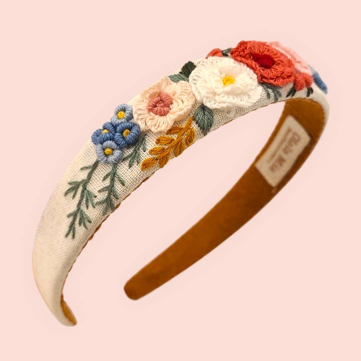 Olala Mia - Wholesale Fashion Headband - Women's - 3D Floral hand-embroidered headband4