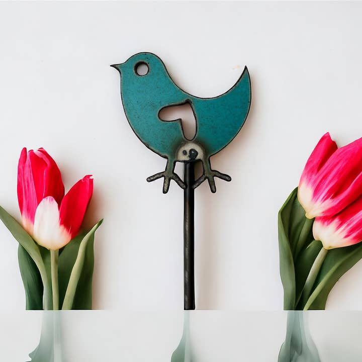 Whimsies – Estaca de jardim/relva por atacado – Estaca de jardim para pássaros estacas de plantas fofas jardineiro Cute Bird Patio