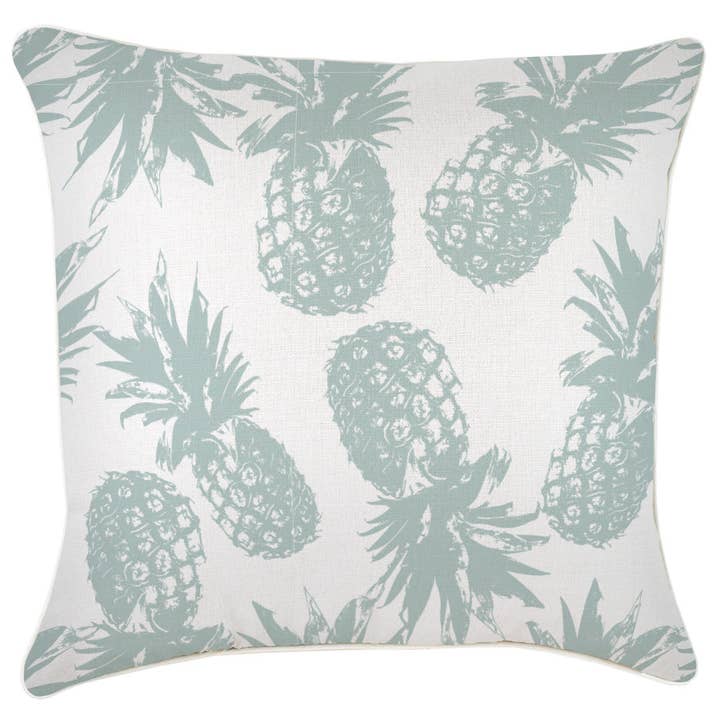 Cushion Cover-With Piping-Pineapples Seafoam-60cm x 60cm for wholesale by Escape To Paradise
