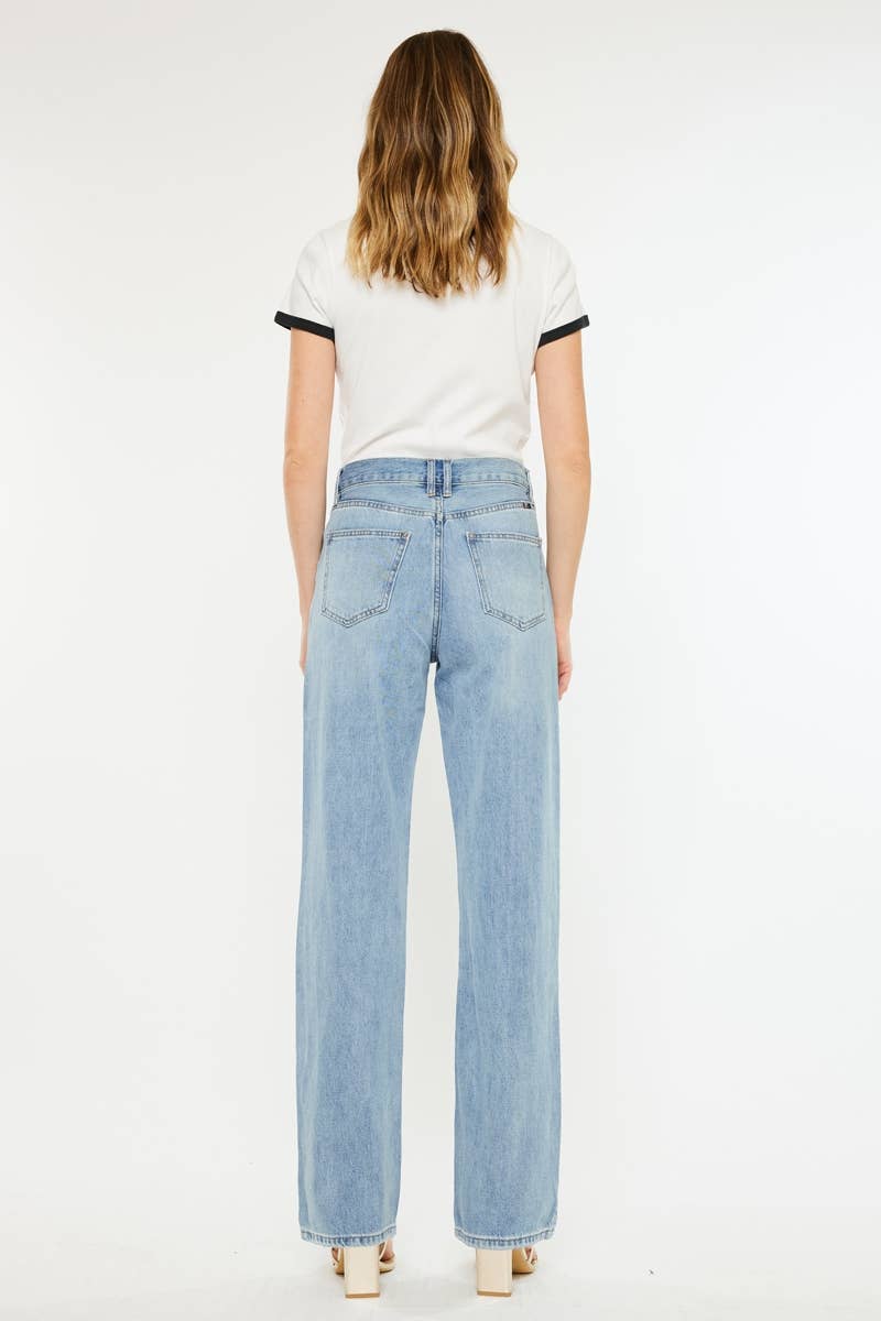 LIGHT OPEN PACK 90'S WIDE LEG STRAIGHT JEANS-KC7872L-OP for wholesale on Faire6