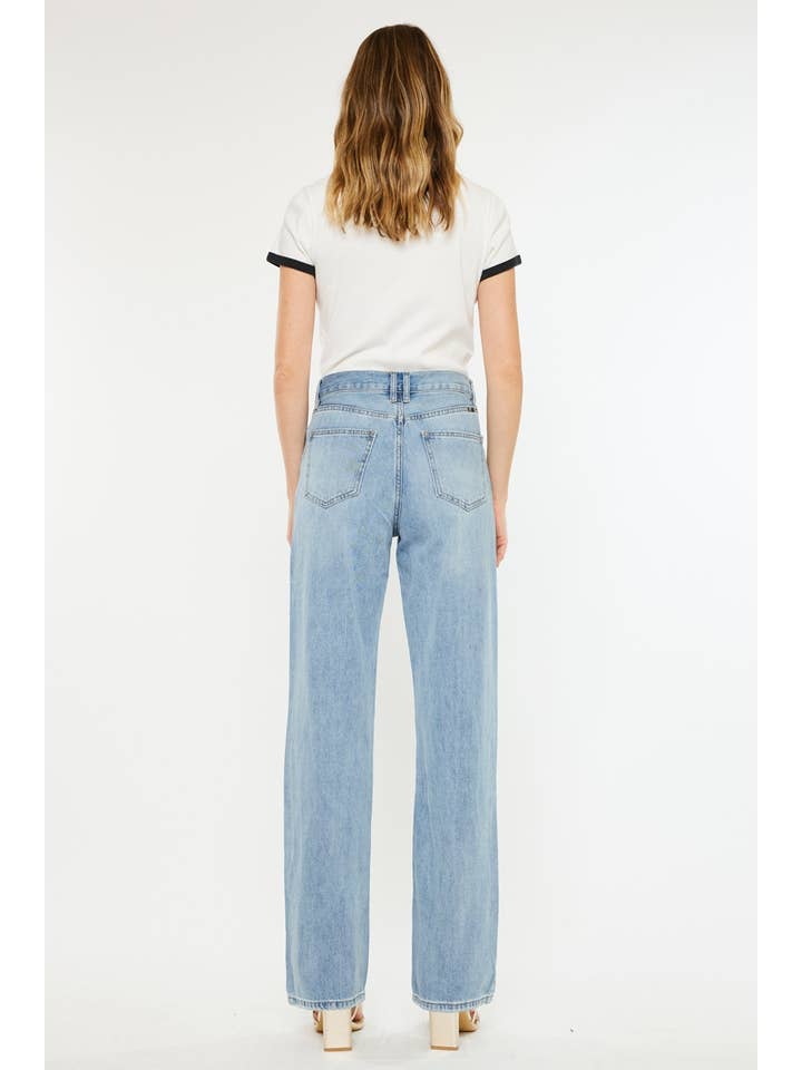 LIGHT OPEN PACK 90'S WIDE LEG STRAIGHT JEANS-KC7872L-OP for wholesale on Faire6