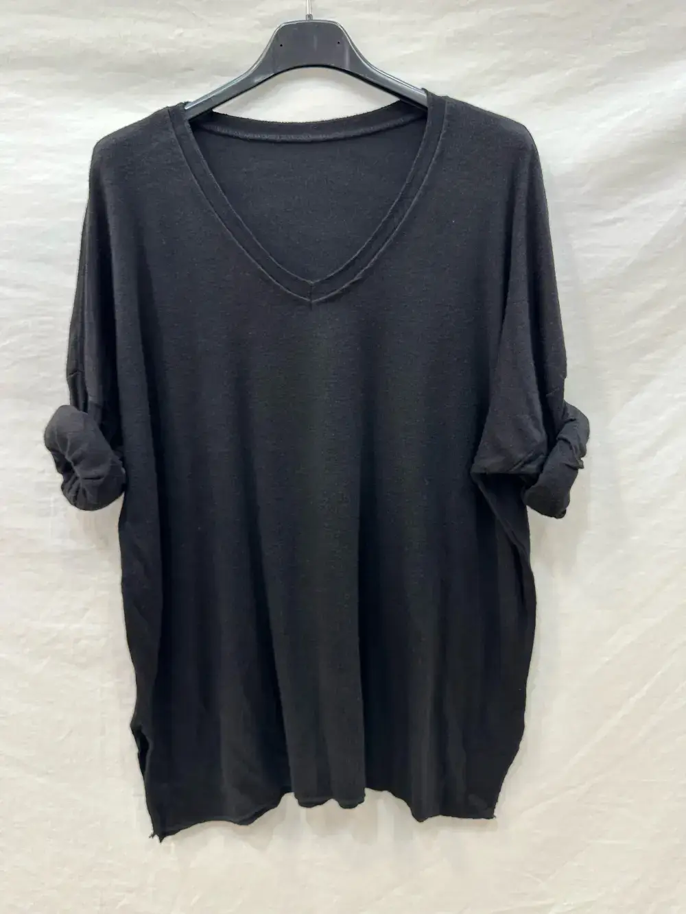 Mimi & Gogo – wholesale Pullovertröja - Dam – Grundläggande V-ringad topp @6337_PulVVFente20