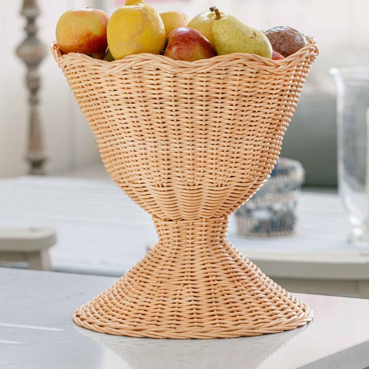 Freya Scalloped Rattan Bowl for wholesale by Hastshilp