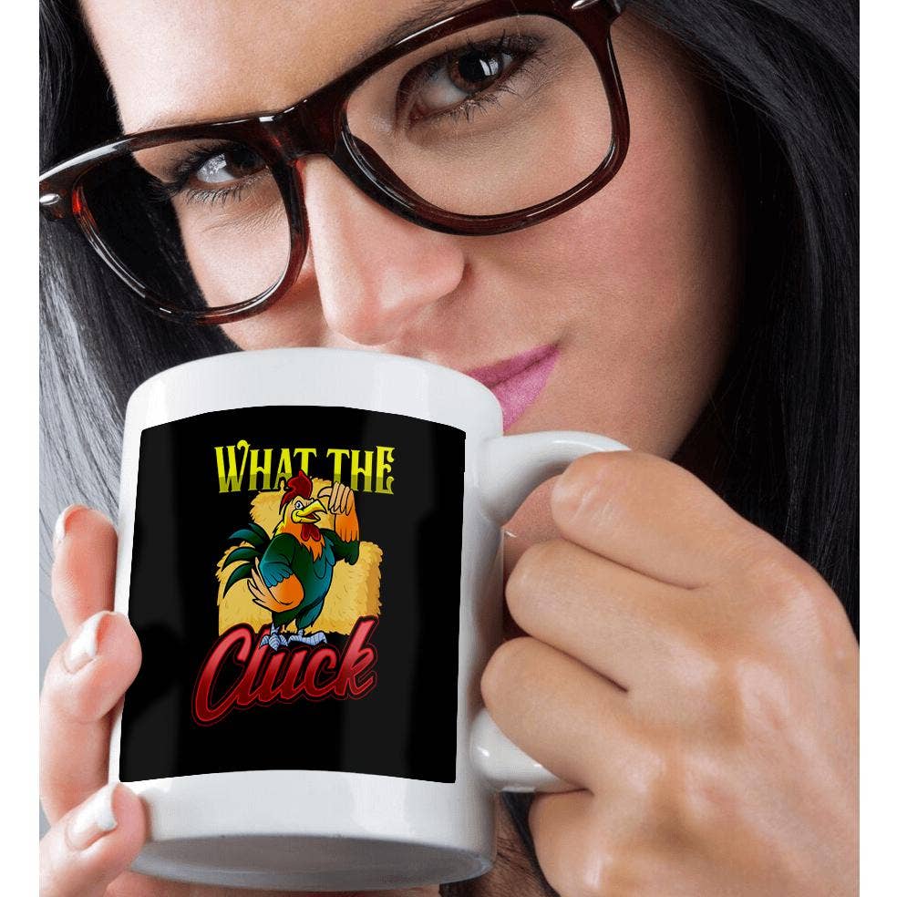 3dRose - Wholesale Coffee Mug - 3dRose, What the Cluck Funny Farmer Chicken Farm, Mug9