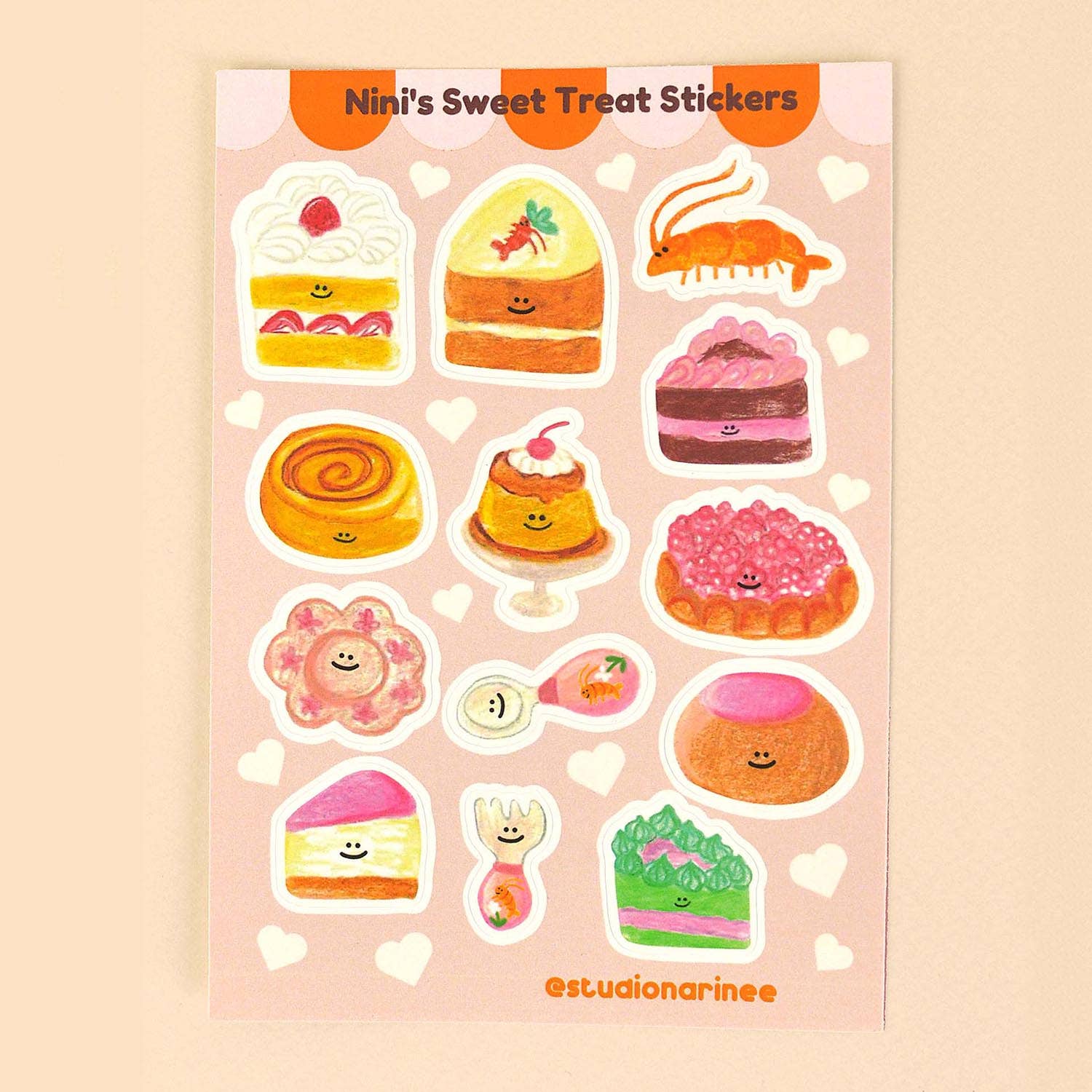 Studio Narine – Großhandel Aufkleber – Stickerbogen A6 - Süße Leckereien0