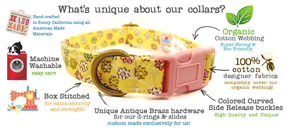 Very Vintage Designs - Wholesale Pet Collar - Cat/Dog - Christmas Dog Collar – Santa Print – Organic Cotton1