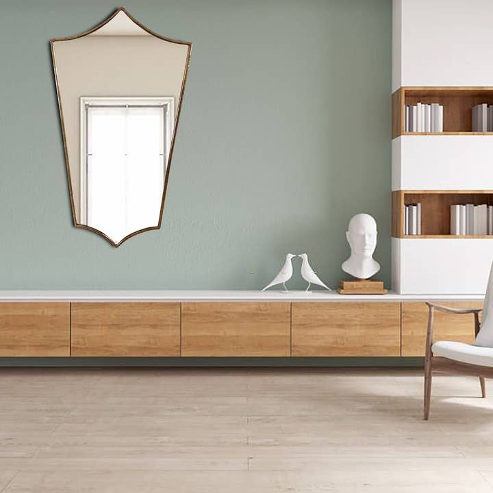 Palmeraies – Großhandel Wandspiegel – Italienischer antiker Messingspiegel - Unlackierter Messingspiegel4