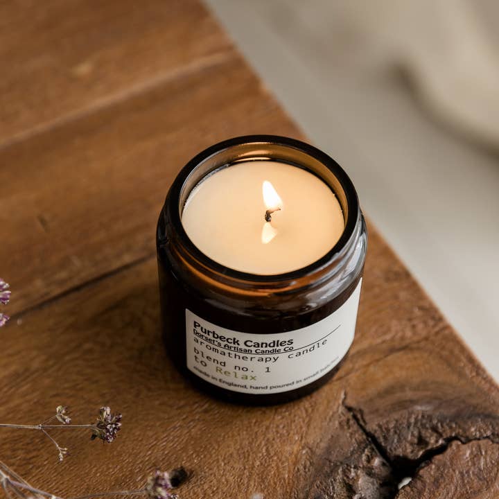 Purbeck Candles - Wholesale Jar/Filled Candle - Aromatherapy Range Candle in Jar - To Relax3