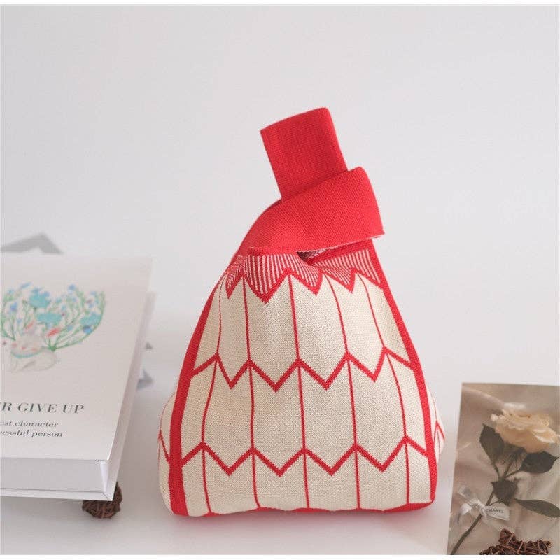 FurDecoration – Sacola - Mulher por atacado – Bolsa de pulso de malha pequena com abertura de cor de contraste suave7