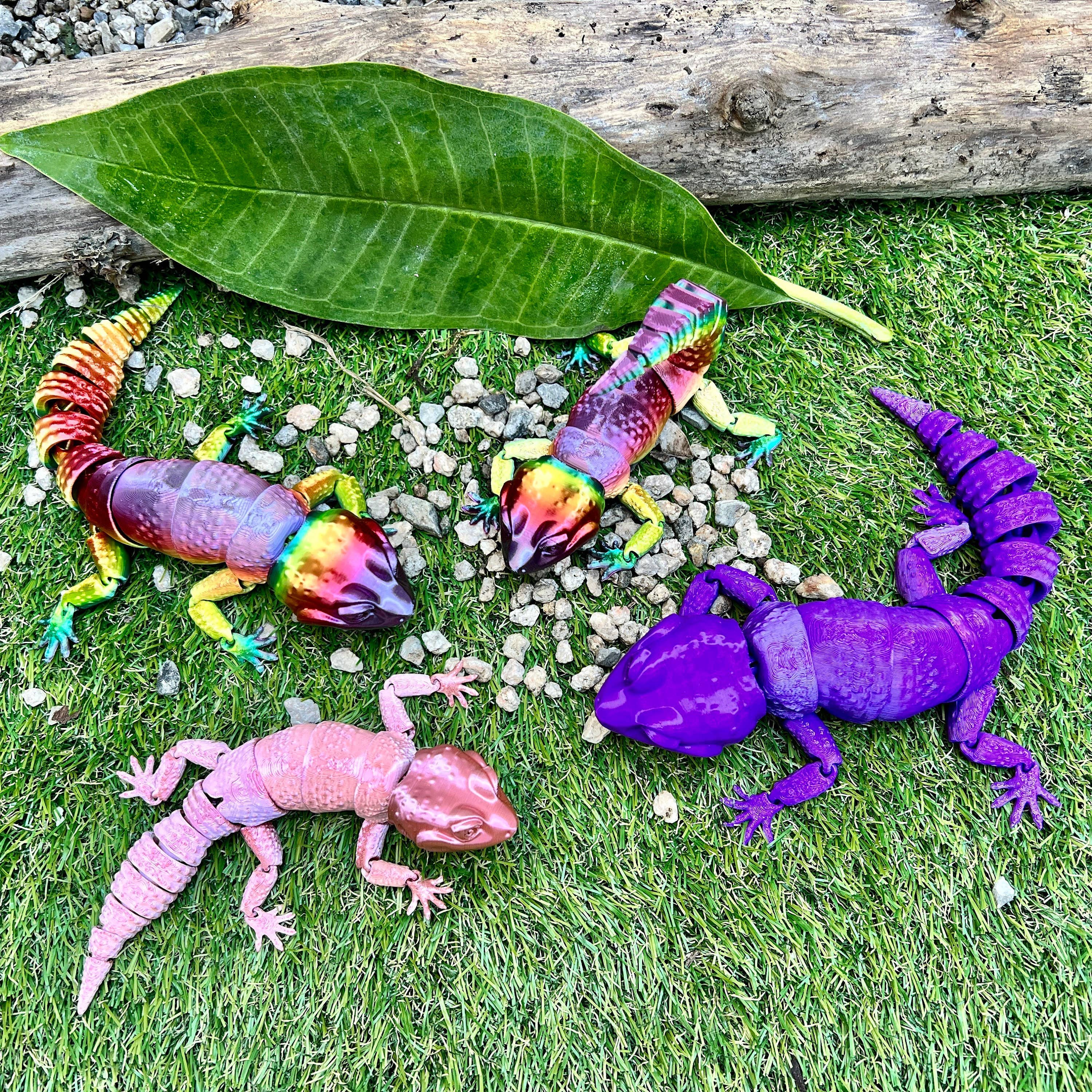 NumanPrints – Brinquedo Fidget - Crianças por atacado – Leopard Gecko Réptil Articulado Flexi Fidget Toy jacaré7