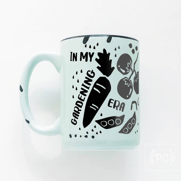 in my gardening era | ceramic mug | funny for wholesale by Prairie Chick Prints