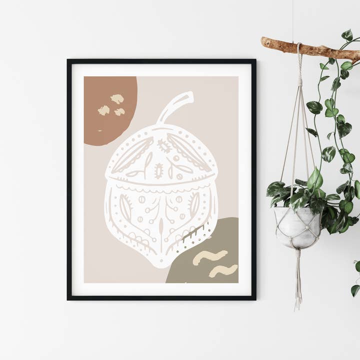 Impression de Gland Bohème d'Automne | Œuvre d'Art Apaisante et Naturelle pour Chambre d'Enfant pour la vente par Bella Lou Boutique