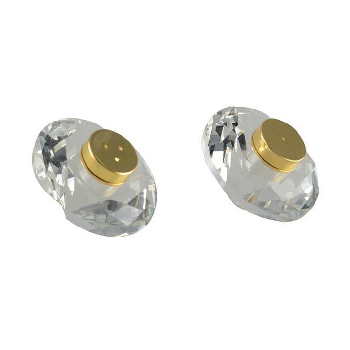 AULICA – Großhandel Salz- & Pfefferstreuer-Set – Salz- und Pfefferstreuer Kristall 7 cm goldfarben0