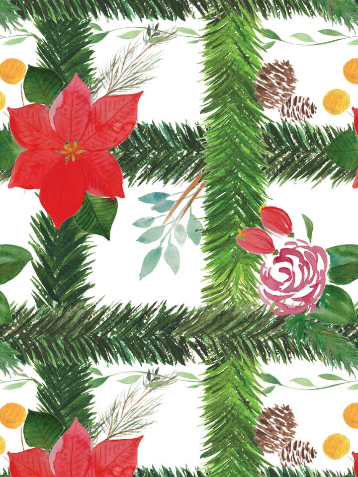 Papier d'emballage à carreaux en pin pour la vente par Lionheart Prints