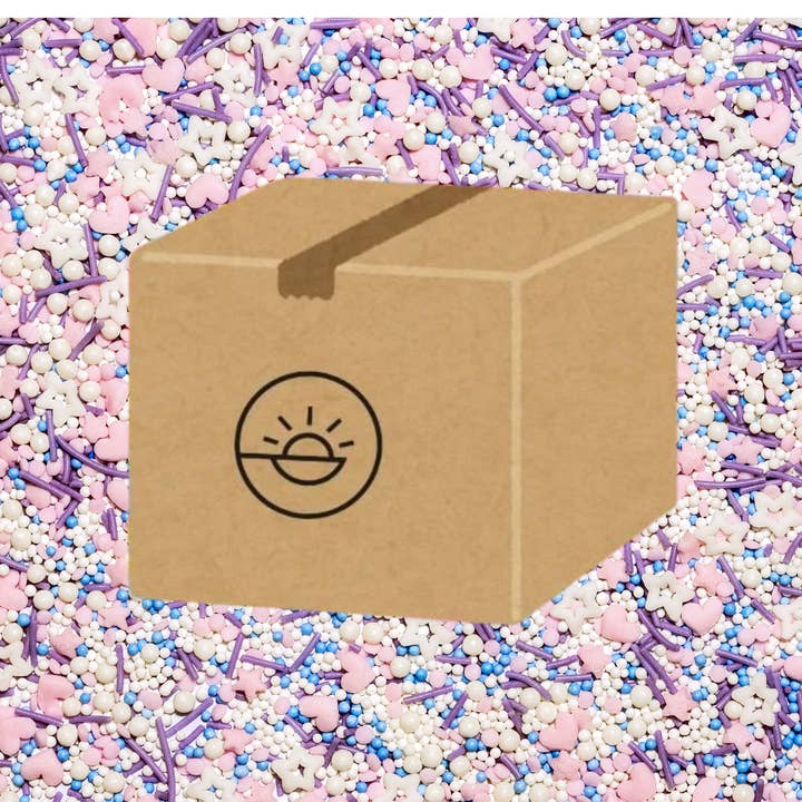 Dye-Free Unicorn Tracks Confetti Sprinkles - 25LB Bulk for wholesale by Supernatural
