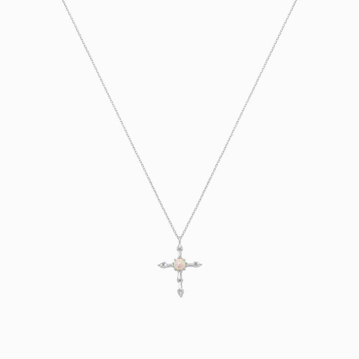 Bearfruit Jewelry - Wholesale Pendant/Charm Necklace - Opal Cross Necklace2