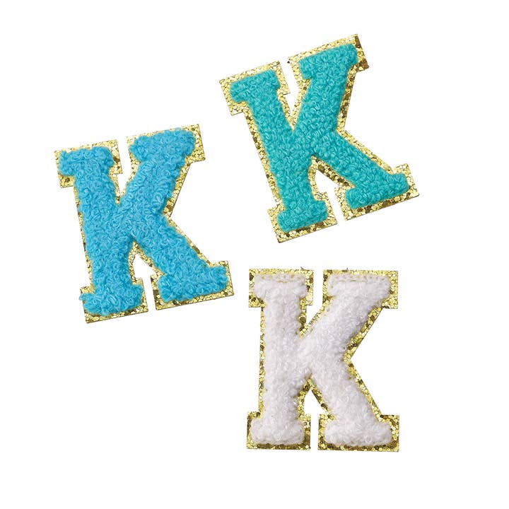 Top Trenz Inc - Wholesale Patch - Chenille Initial Sticker Patch Assorted Refill10