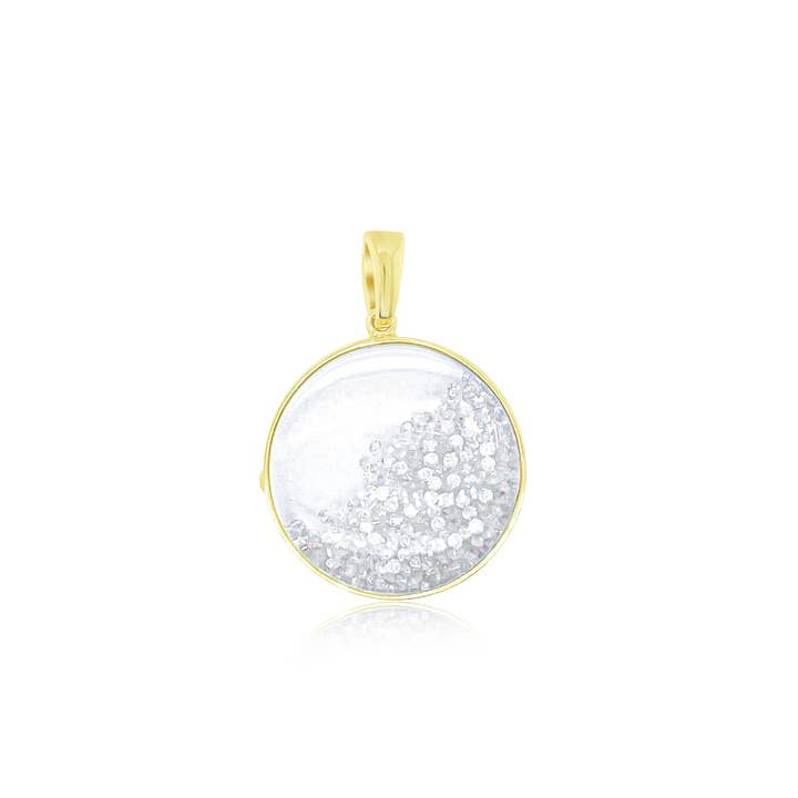 Yellow Gold Diamond Filled Shaker Charm for wholesale by Meira T