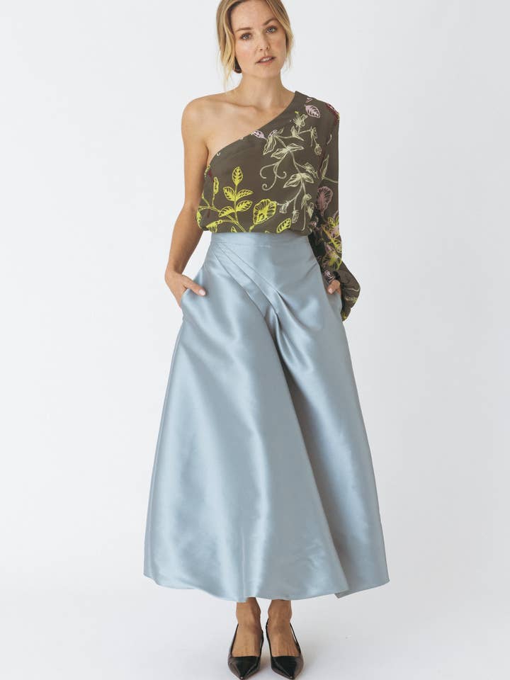 Falda azul con forma de globo para venta al por mayor de ANT WOMAN COLLECTION